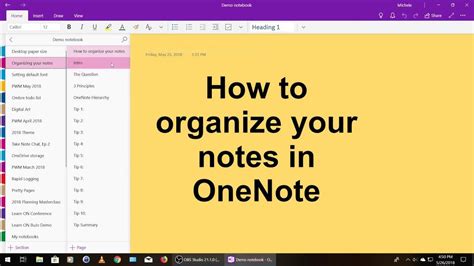 How To Organize Your Notes In Onenote Artofit