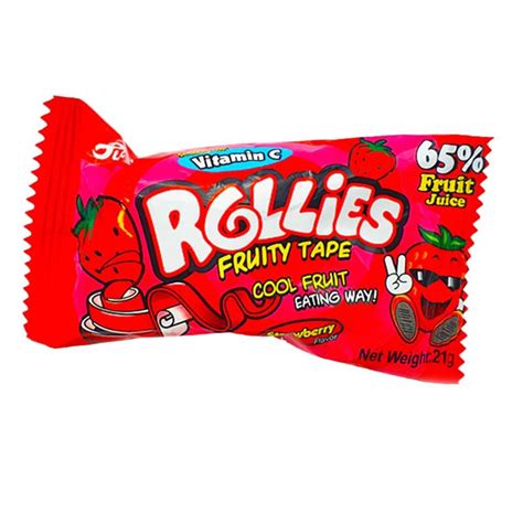 Rollies Fruity Tape Strawberry Crazy Candies Lolly Shop