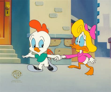 Tiny Toons Original Production Cel Fowlmouth And Shirley The Loon Looney Tunes Characters