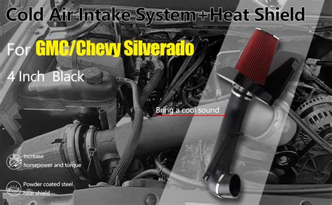 Amazon BAGARAATAN 4 Cold Air Intake System With Heat Shield For