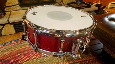 Brady 14 X 5 Jarrah Ply Snare Drum 2009 In Red Silky Oak Reverb