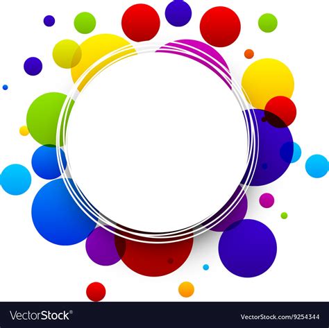 Round Color Background Royalty Free Vector Image