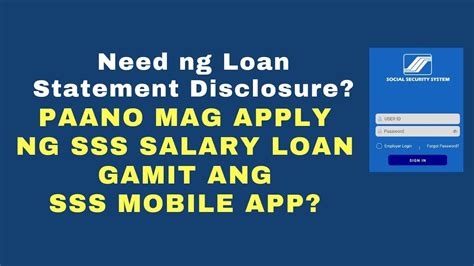 PAANO MAG APPLY NG SSS SALARY LOAN GAMIT ANG SSS MOBILE APP LOAN