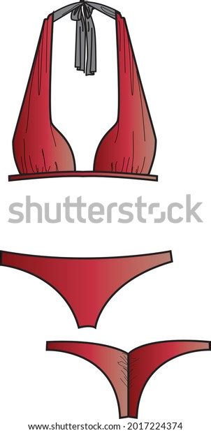 Editable Bikini Vector Woman Changeable Colour Stock Vector Royalty Free 2017224374 Shutterstock