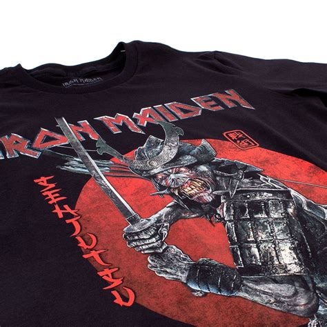 Camiseta Iron Maiden Senjutsu Samurai Preta Viva A Vida Arte