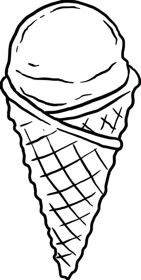 Ice Cream Cone Drawing Black And White | Free download on ClipArtMag