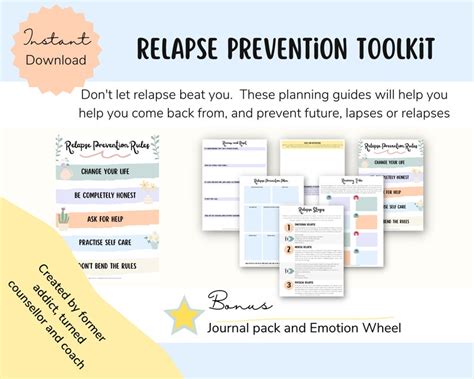 Relapse Prevention Plan And Worksheets Addiction And Sobriety Recovery