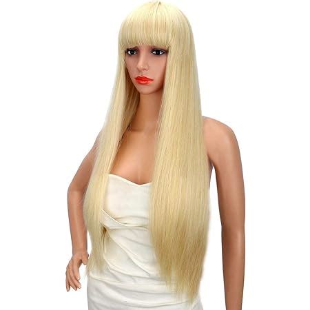 Amazon Morvally Women S Inches Long Straight Blonde Synthetic