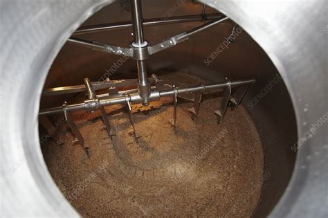 mashing grain stock image  science photo library