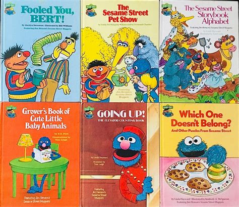 Reduced Vintage Six Sesame Street Hardback Book Club Etsy