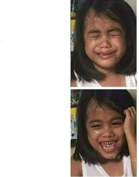 girl crying and smiling Blank Template - Imgflip