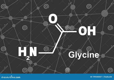 Glycine Molecular Structure Royalty-Free Stock Image | CartoonDealer.com #203538394