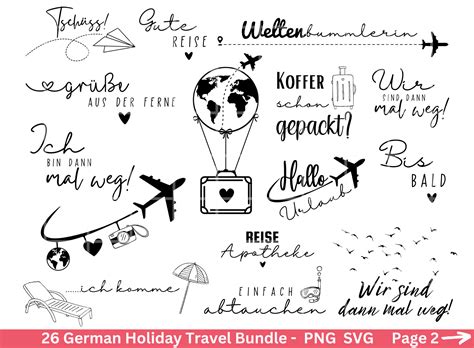 German Reisen Plotterdatei Svg Png Bundle Strand Svg Etsy De