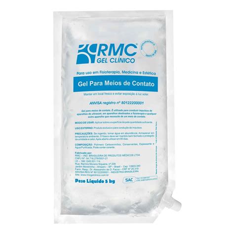 Gel Condutor Ultrassom Incolor Bag 5kg Rmc em Promoção Ofertas na