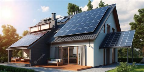 Premium Photo Solar Panel On Home Roof Of Suburban Villa Clean