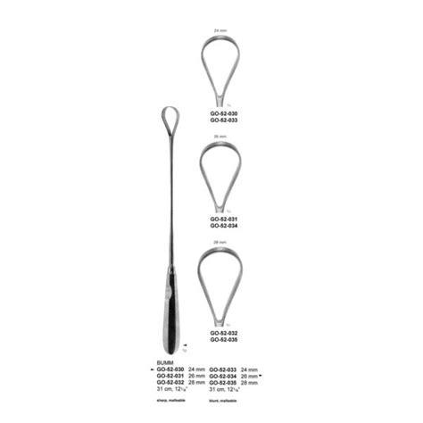 BUMM PLACENTA AND OVUM CURETTES SHARP MALLEABLE BLUNT MALLEABLE 31