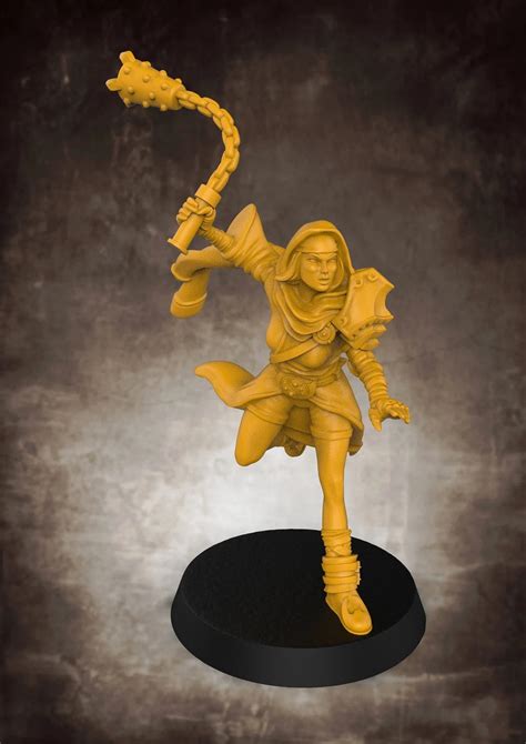 Female Monk Sorceress Premium 3d Printed Fantasy Tabletop Etsy