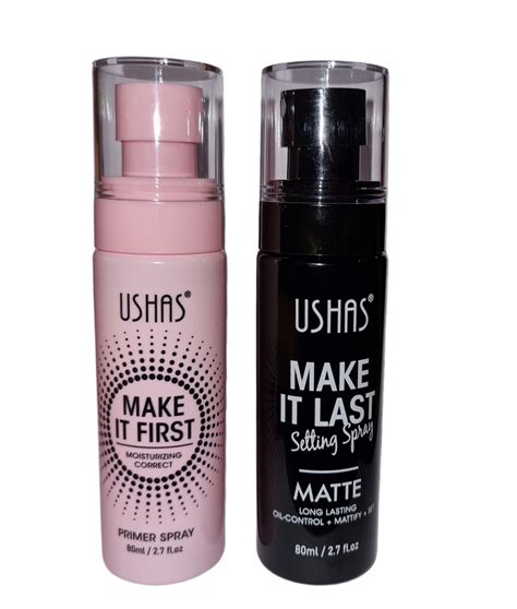 Ushas Makeup Primer Spray And Matte Finish Setting Spray Set Shop