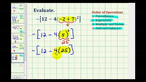 Ex 6 Simplify Expressions Involving Integers Using The Order Of Operations Youtube