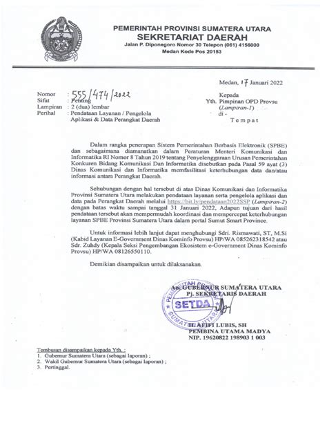Surat Sekda Pdf