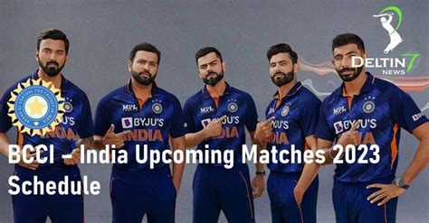 Bcci India Upcoming Matches 2023 Schedule