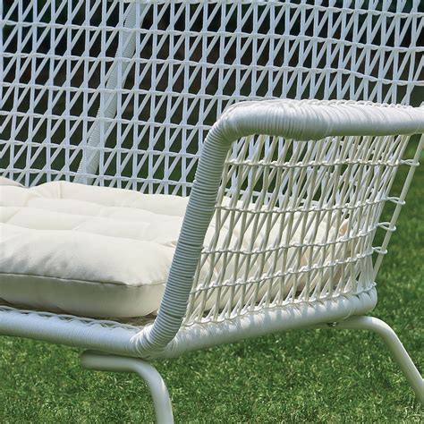 HÖGSTEN 2-seat modular sofa, outdoor, white/Kuddarna beige, 571/2" - IKEA