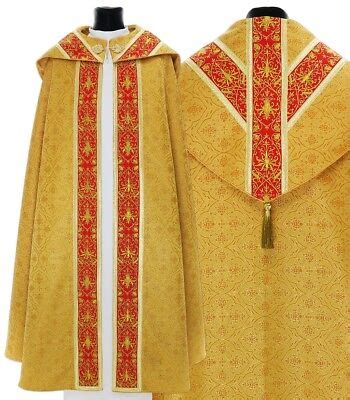 Gold Red Semi Gothic Cope With Stole KY630 GC16p Vestment Capa Pluvial