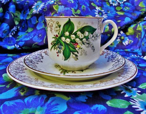 Vintage Alfred Meakin China Glo White China Trio Lily Of Etsy Uk