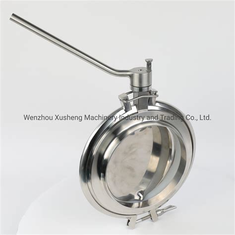 Food Grade Stainless Steel Ss304 Sanitary Manual Powder Butterfly Valve Sanitary Powder