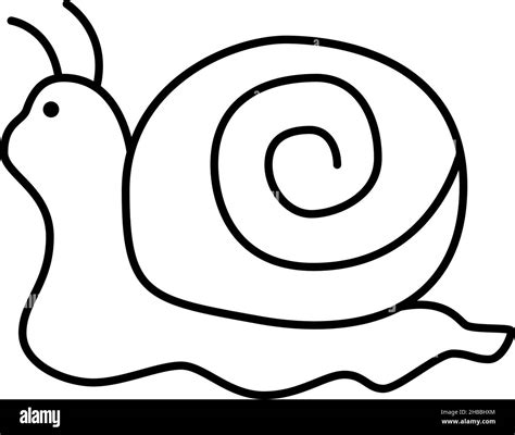 Snail Animal Outline Icon Vector Stock Vector Image And Art Alamy
