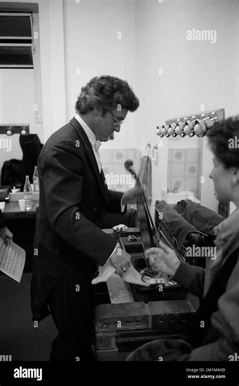 Pinchas Zukerman, Israeli violinist, after a performance at the Teatro ...