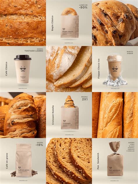 Breads And Pastries Are Displayed In An Advertisement For The Bakery S