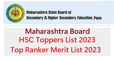 Maharashtra Hsc Toppers List Out Th Topper Merit List