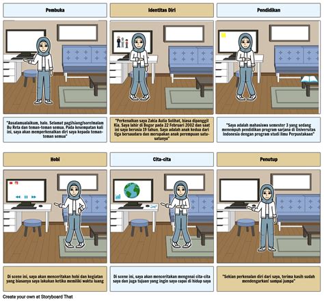 Storyboard Perkenalan Diri Storyboard Par Zakiaaulia