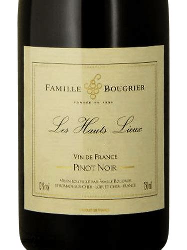 Famille Bougrier Les Hauts Lieux Pinot Noir Vivino France