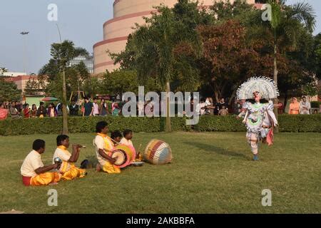 A Village Cultural Group From Purulia Of West Bengal Is Performing The