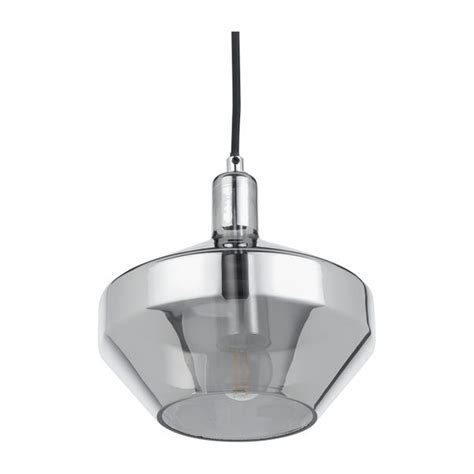 Jaxon Shiny Smoked Glass Domed Pendant Dunelm