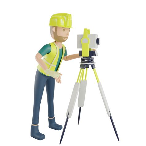 Worker Measuring With Land Surveyors 8843447 Png