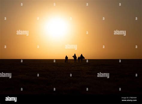 Magical Sunset In The Desert Chad Africa Stock Photo Alamy