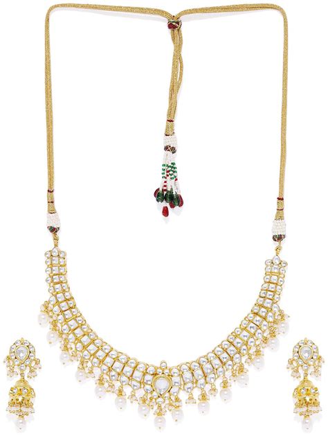 Buy Accessher Handcrafted Gold Plated Pachi Kundan And Pearl