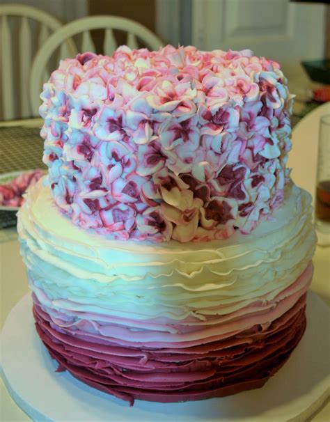 Hydrangea Ruffle Cake Cakecentral