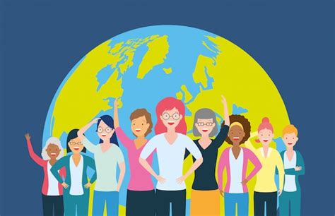 Free Vector Group Of Women