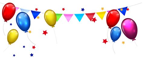 Birthday cake Cartoon Clip art - Balloon Bunting stars border png ...