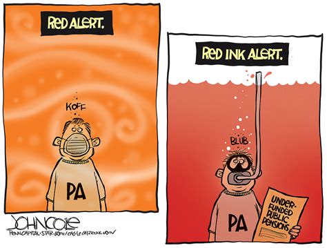 A Municipal Pension Red Alert Editorial Cartoon Pennsylvania