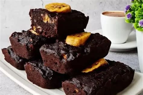 Resep Brownies Pisang Panggang Hanya Telur Legit Dan Lembut Mudah