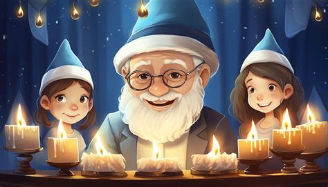Premium Ai Image Hanukkah Illustration Design