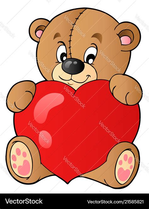 Drawings Of Teddy Bears Holding Hearts