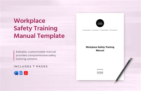 Workplace Safety Training Manual Template In Pdf Word Google Docs