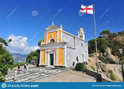 San Giorgio Church In Portofino Liguria Italy Editorial Stock Image