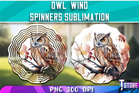 Owl Wind Spinners Sublimation Png Graphic By The T Store Design